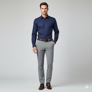 Hawker Rye Mens 34x32 Slim Gray‎ Dress Pants Office Career Casual